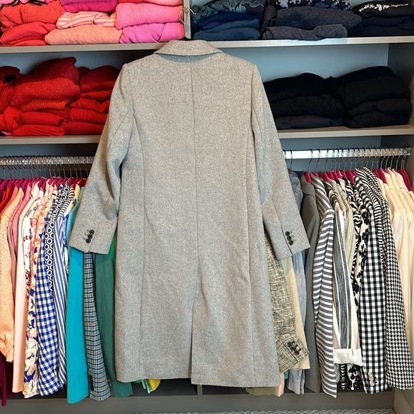 Loft 40% wool gray long coat size XS - Picture 3 of 3